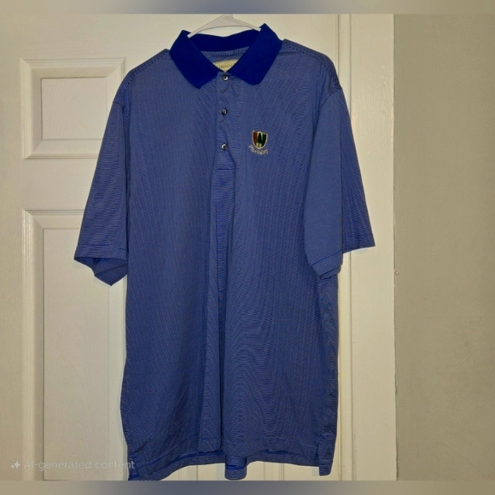 Classic Blue Polo Shirt with Embroidered Logo